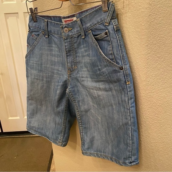 LEVI’S Boys Light Blue Cargo Jean Shorts Size 12 Reg - Picture 2 of 8